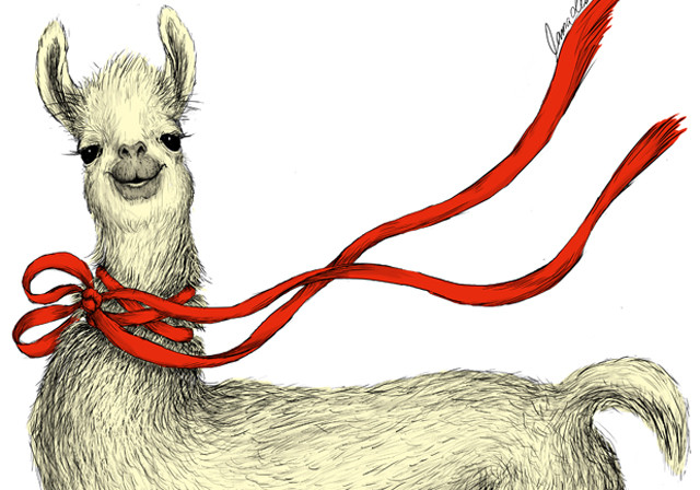 Llama Design, digital painting, 2012